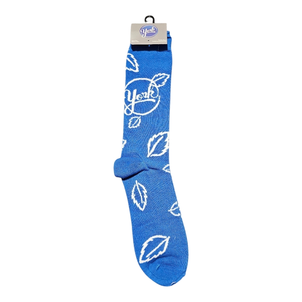 Blue Leaf Pattern Men's Casual Socks